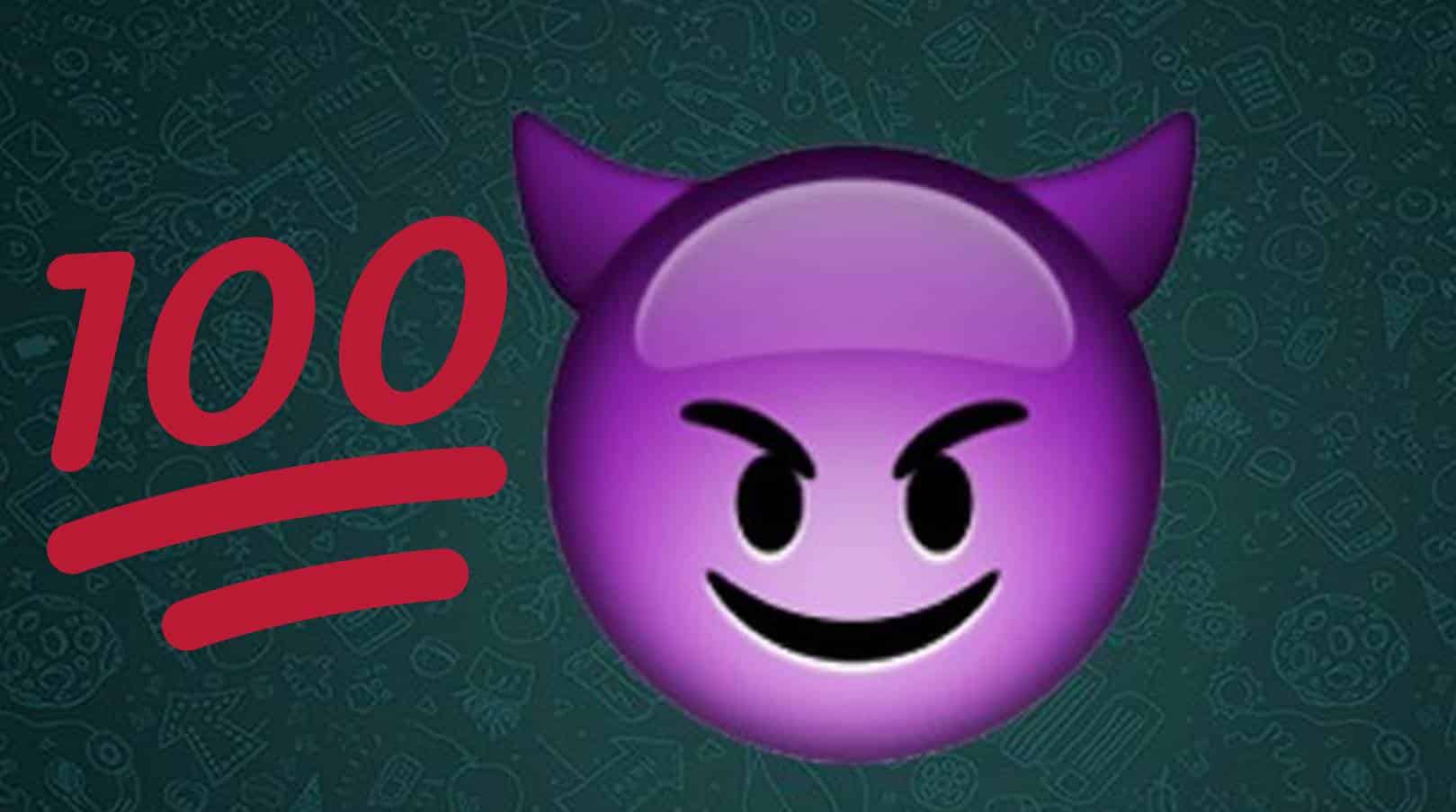 WhatsApp: O que significa o emoji do número 100 e o diabo roxo?