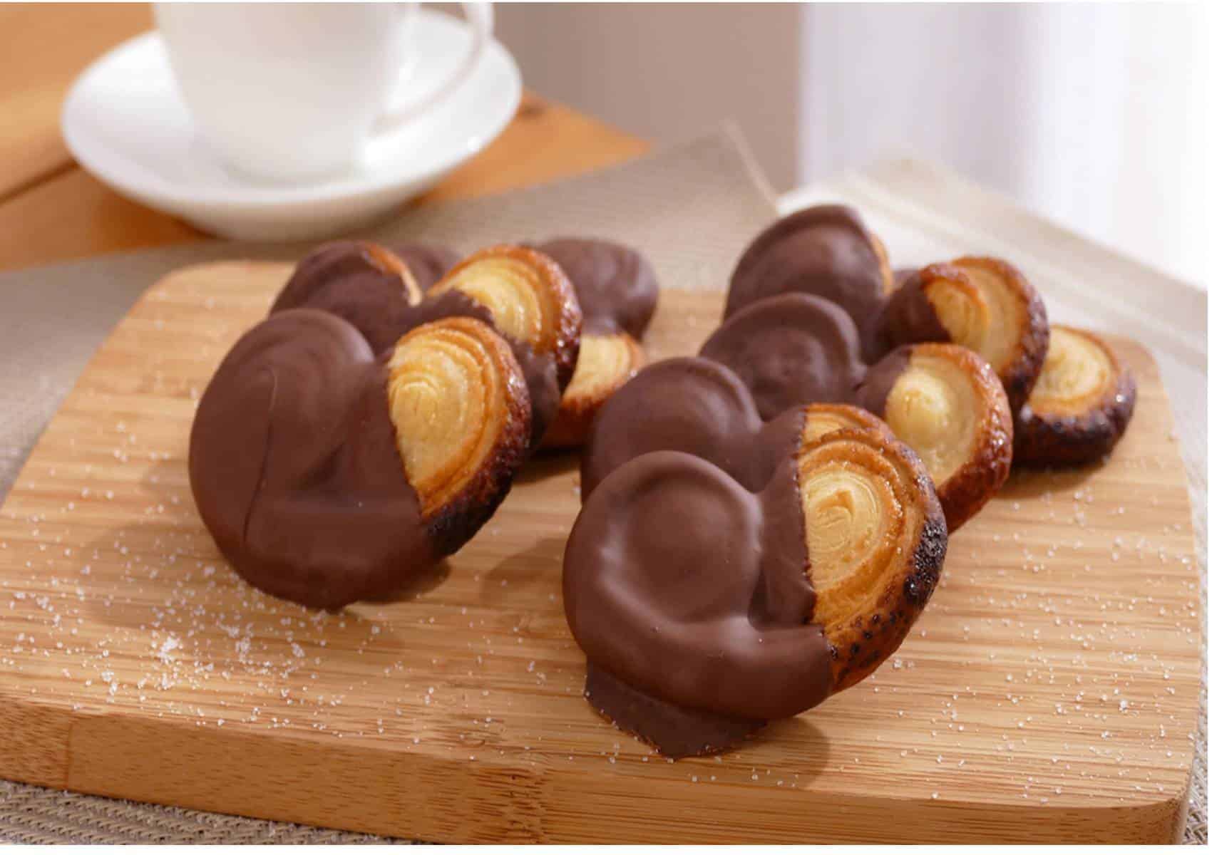 Prepare estas Palmeritas com cobertura de chocolate em 20 minutos